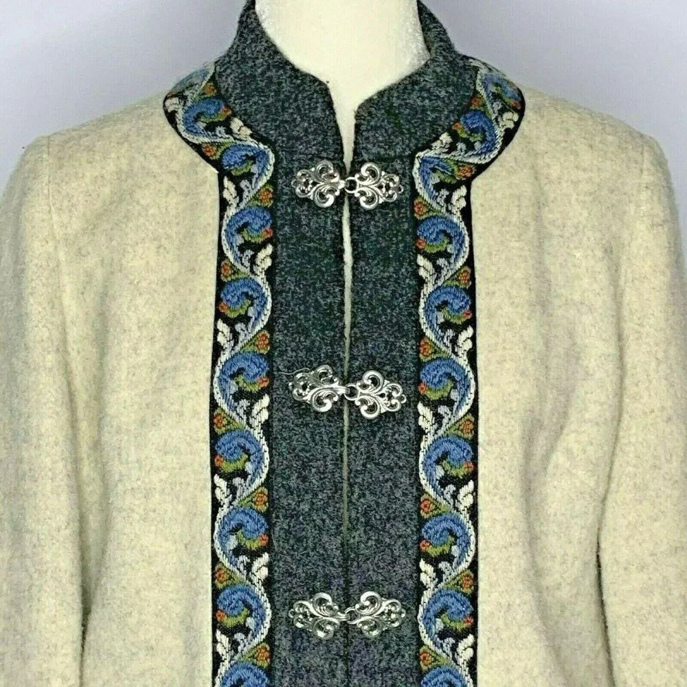 Vintage 50s Evebofoss Firda Wool Jacket S Grey